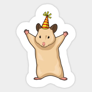 Hamster Party Party hat Sticker